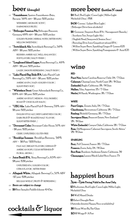 Happiest Hours Cocktails & Liquor Wine