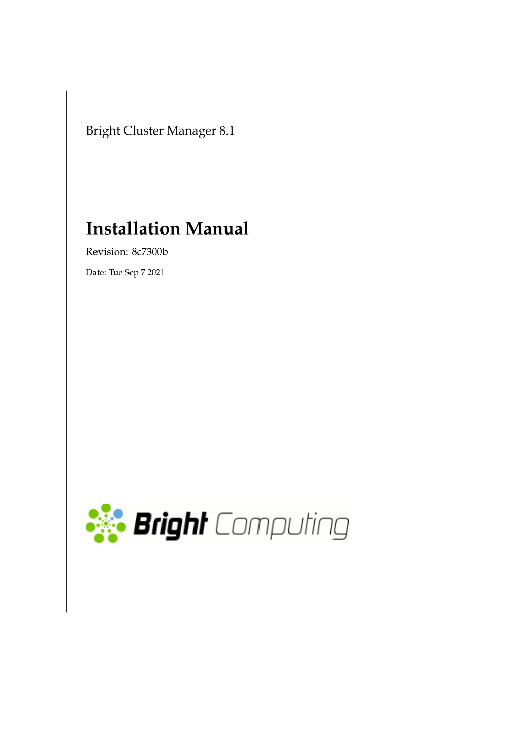 Installation Manual Revision: 8C7300b