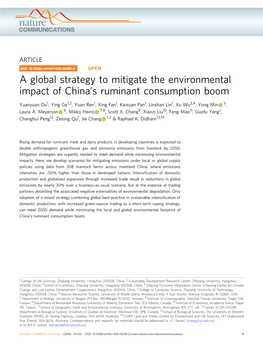 A Global Strategy to Mitigate the Environmental Impact of Chinaв