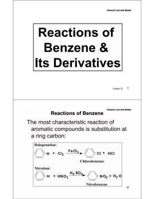 Reactions of Benzene & Its Derivatives