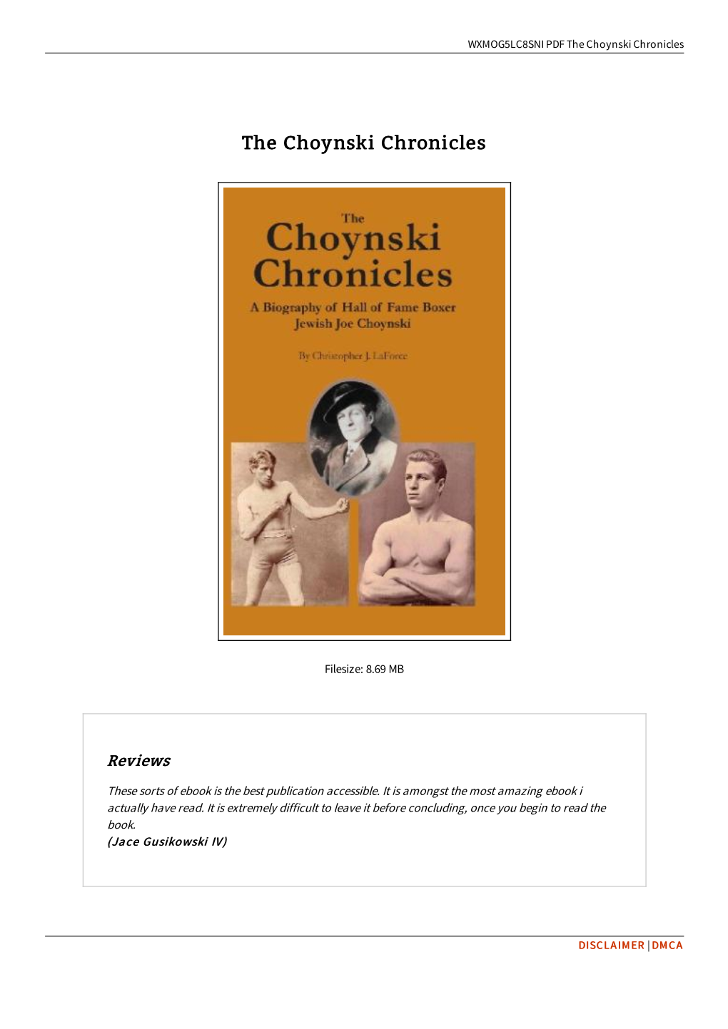 Download PDF » the Choynski Chronicles « NVRCEWPDKNNI