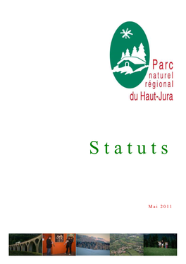 Statuts Du Parc Naturel Régional Du Haut-Jura