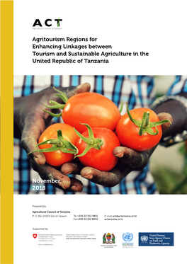 Agritourism Regions for Enhancing Linkages Between Tourism and Sustainable Agriculture in the United Republic of Tanzania
