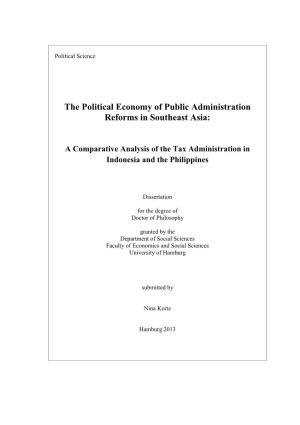 The Political Economy of Public Administration Reforms in Southeast Asia