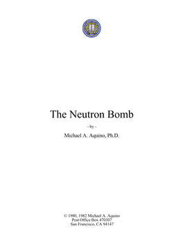 The Neutron Bomb