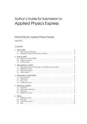 Applied Physics Express