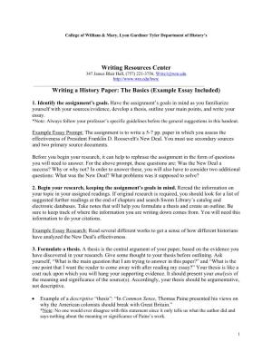 Writing a History Paper: the Basics (Example Essay Included)