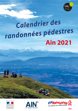 Calendrier Des Randonnées Pédestres 2020 Calendrier Des Ain Randonnées Pédestres Ain 2021