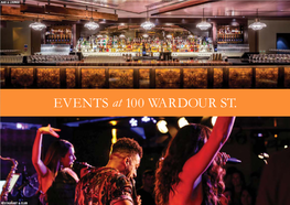 EVENTS at 100 WARDOUR ST