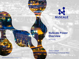 Nuscale Power Overview May 12, 2021