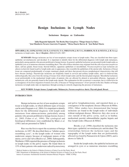 Benign Inclusions in Lymph Nodes