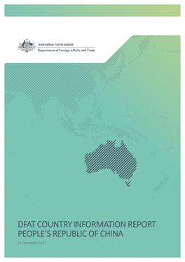 Dfat Country Information Report People's Republic Of