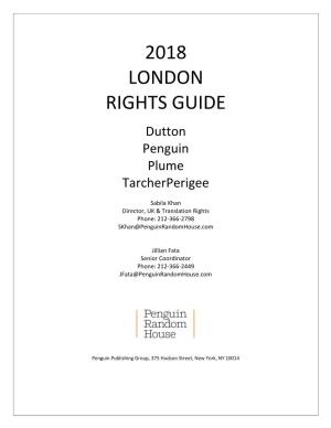 2018 London Rights Guide