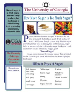 How Much Sugar Is Too Much?