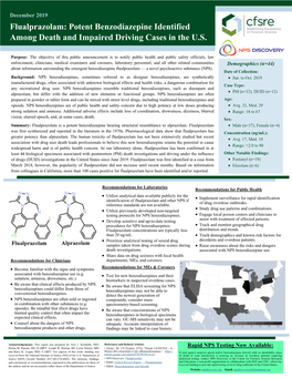 Flualprazolam: Potent Benzodiazepine Identified Among Death and Impaired Driving Cases in the U.S