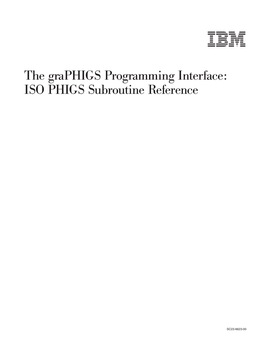 The Graphigs Programming Interface: ISO PHIGS Subroutine Reference SET COLOR MODEL (PHOP,WSOP,*,*)