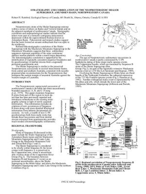 Stratigraphy and Correlation of the Neoproterozoic Shaler Supergroup, Amundsen Basin, Northwestern Canada