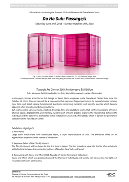 Do Ho Suh: Passage/S Saturday June 2Nd, 2018 – Sunday October 14Th, 2018