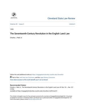 The Seventeenth-Century Revolution in the English Land Law