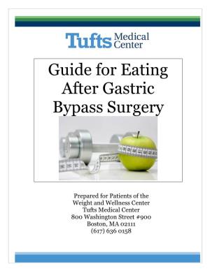 Guide for Eating After Gastric Bypass Surgery
