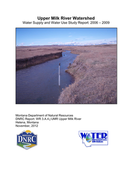 Upper Milk River Watershed Hydrology Report