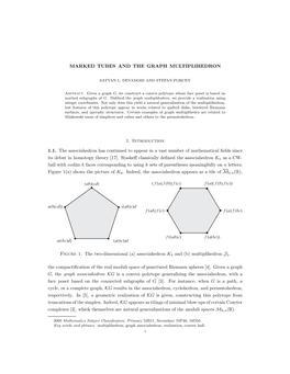MARKED TUBES and the GRAPH MULTIPLIHEDRON 1. Introduction