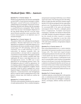 Medical Quiz: SBA – Answers