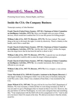 Inside the CIA: on Company Business