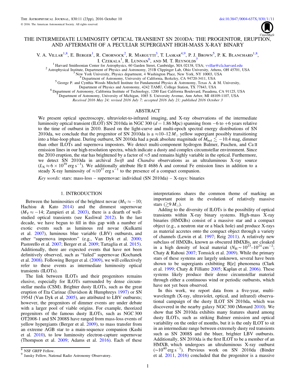 The Intermediate Luminosity Optical Transient Sn 2010Da: the Progenitor, Eruption, and Aftermath of a Peculiar Supergiant High-Mass X-Ray Binary V