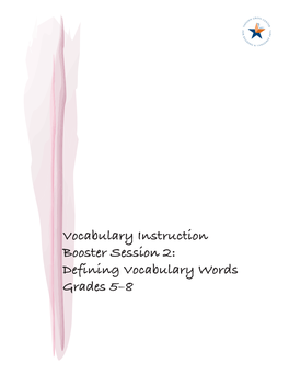 Defining Vocabulary Words Grades