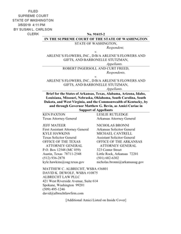Amicus Brief Filed with Washington Supreme Court by Multiple State