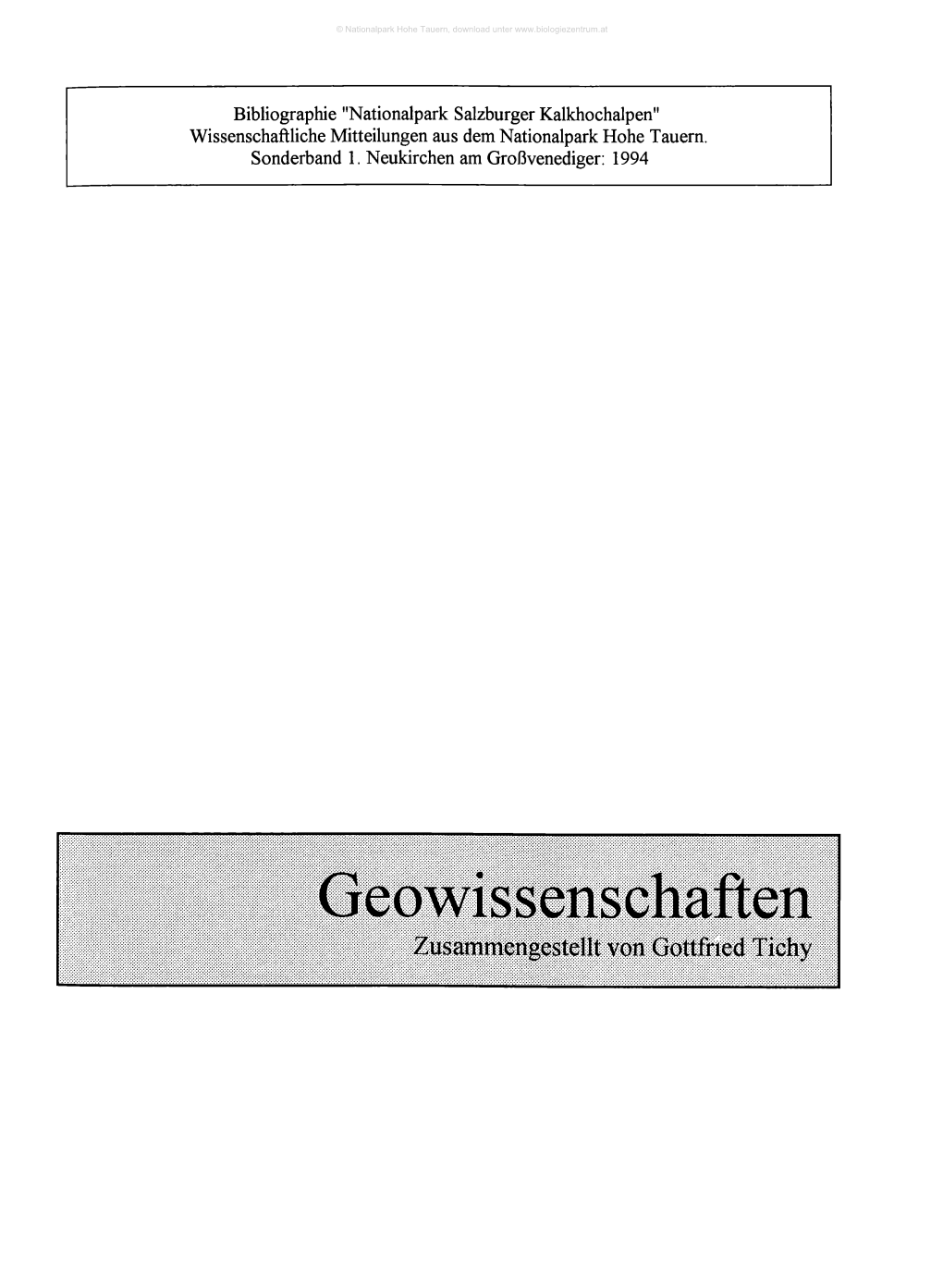 Die Nördlichen Kalkalpen Seemann , Robert (1971): In: SCHAFFER, F