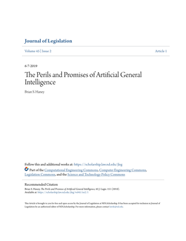 The Perils and Promises of Artificial General Intelligence, 45 J