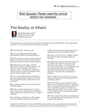 The Reality of Affairs