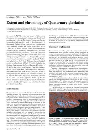 Extent and Chronology of Quaternary Glaciation