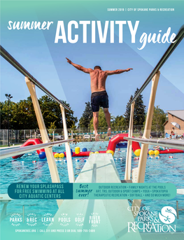 Spokane Parks & Recreation 2019 Summer Activity Guide