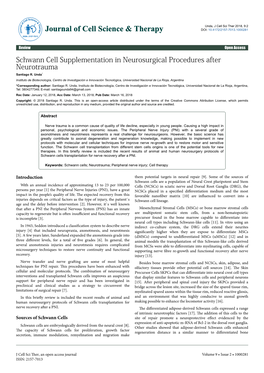 Schwann Cell Supplementation in Neurosurgical Procedures After Neurotrauma Santiago R