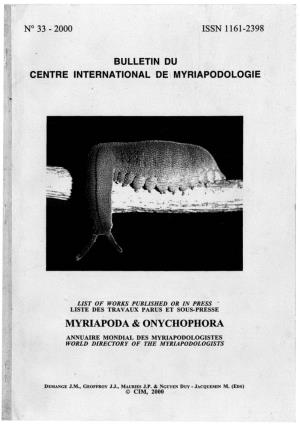 Myriapoda & Onychophora