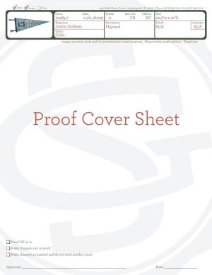 Proof Cover Sheet