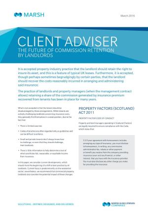 Client Adviser the Future of Commission Retention by Landlords
