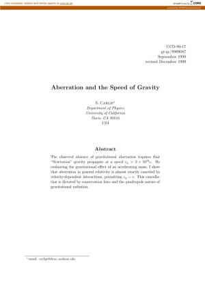 Aberration and the Speed of Gravity