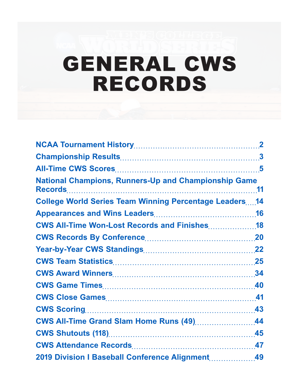 General Cws Records