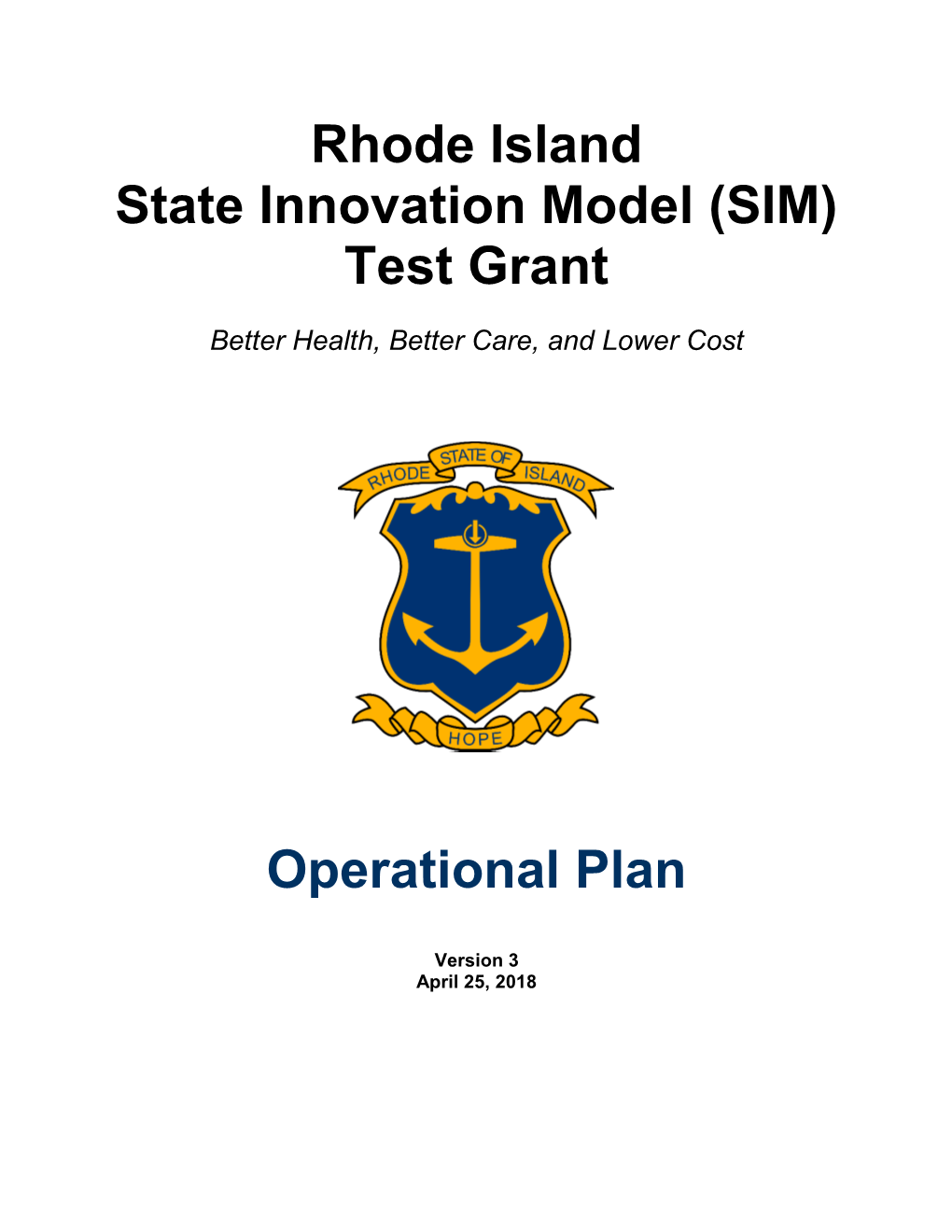 Rhode Island State Health Improvement Plan