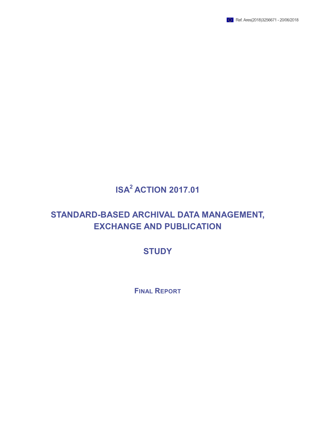 Isa2 Action 2017.01 Standard-Based Archival