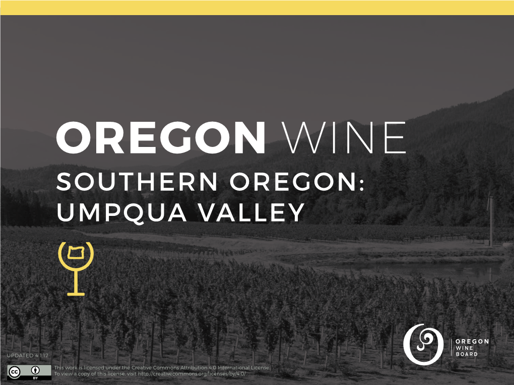 Southern Oregon: Umpqua Valley