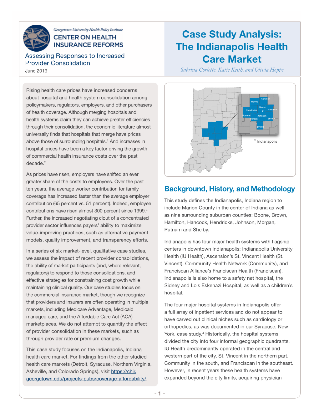 Case Study Analysis: the Indianapolis Health Care Market