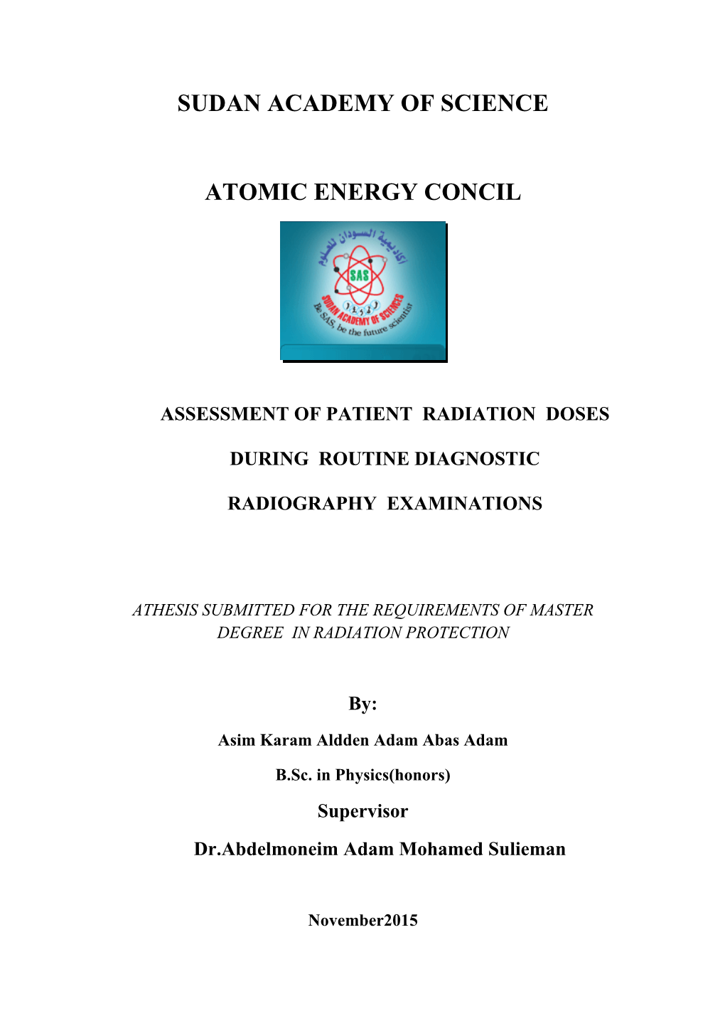 Sudan Academy of Science Atomic Energy Concil