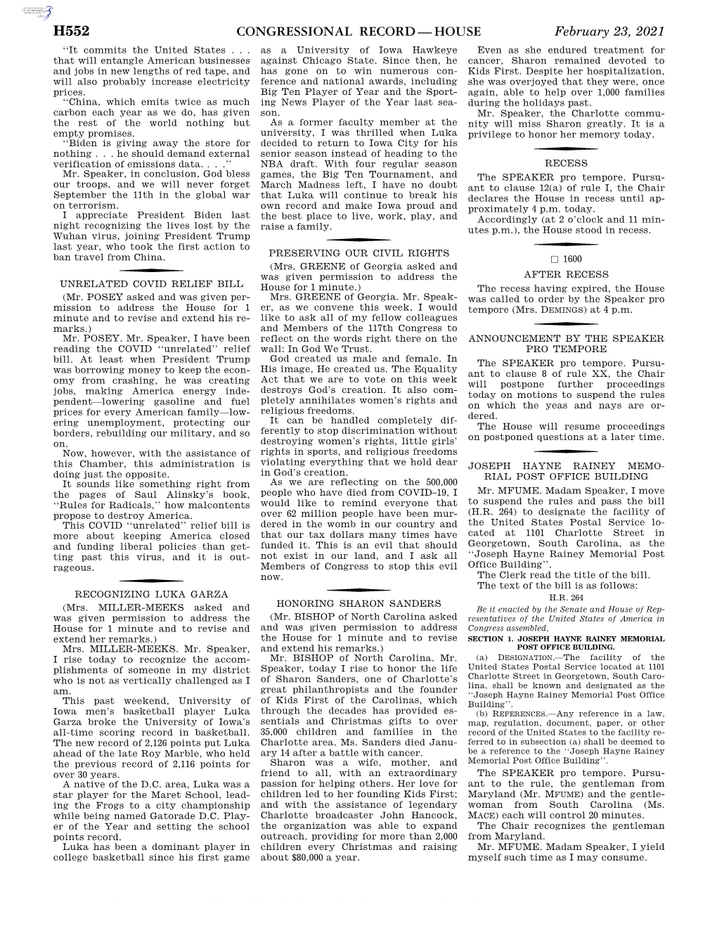 Congressional Record—House H552