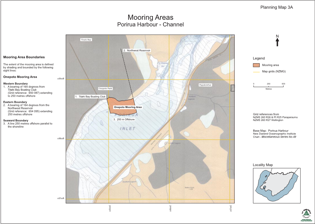 Mooring Areas Porirua Harbour - Channel