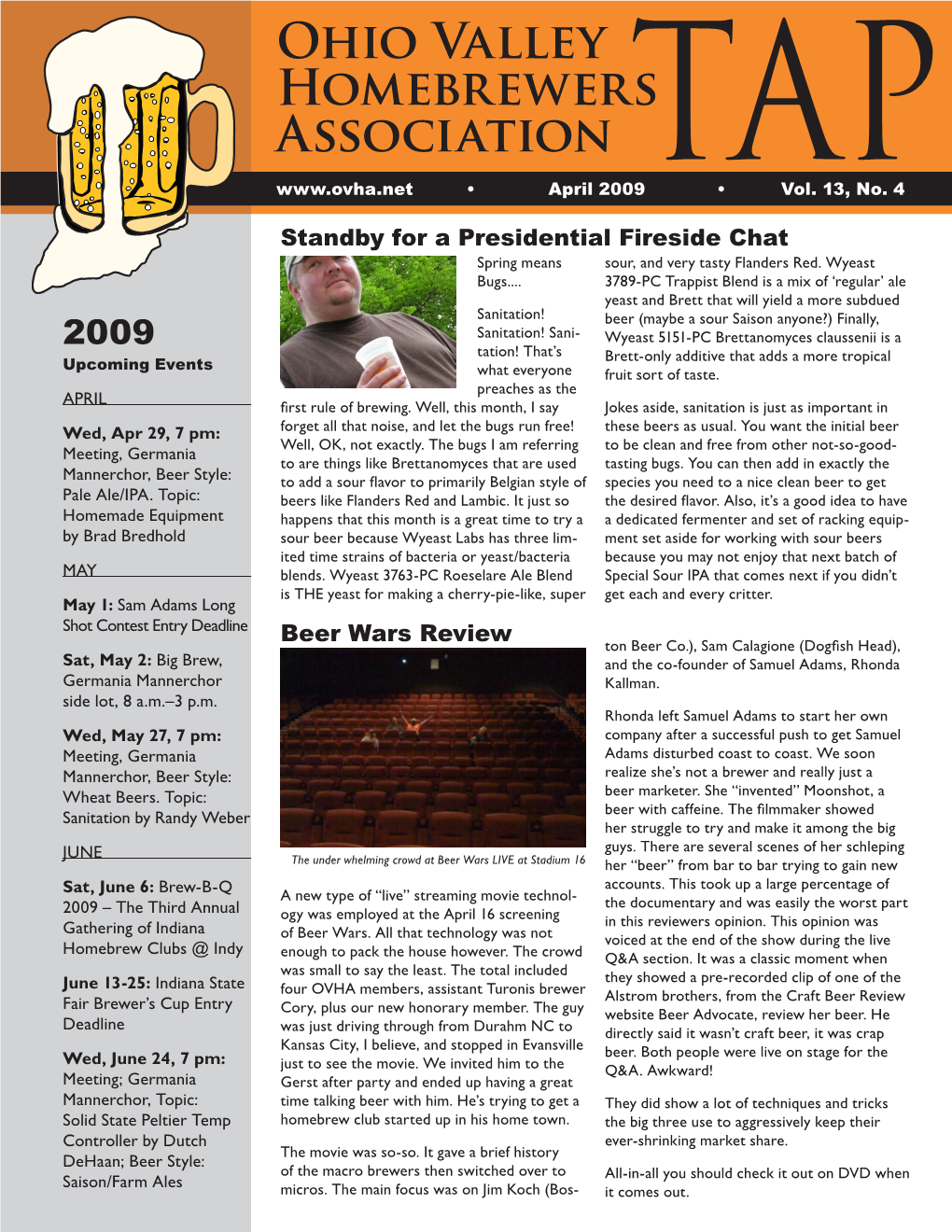 Ohio Valley Homebrewers Association • April 2009TAP • Vol
